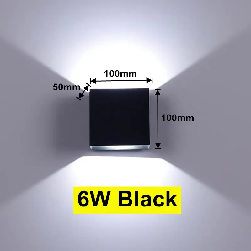 Applique murale LED cubique en aluminium slide 8