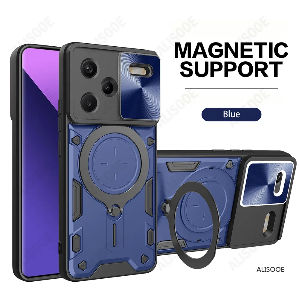 Coque de Protection avec Cache Caméra Coulissant et Anneau Support pour Xiaomi Redmi Note 13 / 13 Pro / 13 Pro Plus 5G slide 10