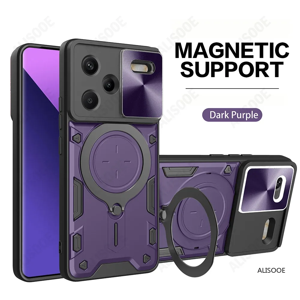 Coque de Protection avec Cache Caméra Coulissant et Anneau Support pour Xiaomi Redmi Note 13 / 13 Pro / 13 Pro Plus 5G slide 11