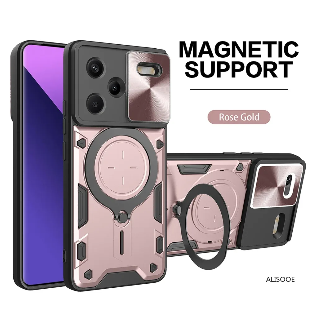 Coque de Protection avec Cache Caméra Coulissant et Anneau Support pour Xiaomi Redmi Note 13 / 13 Pro / 13 Pro Plus 5G slide 8