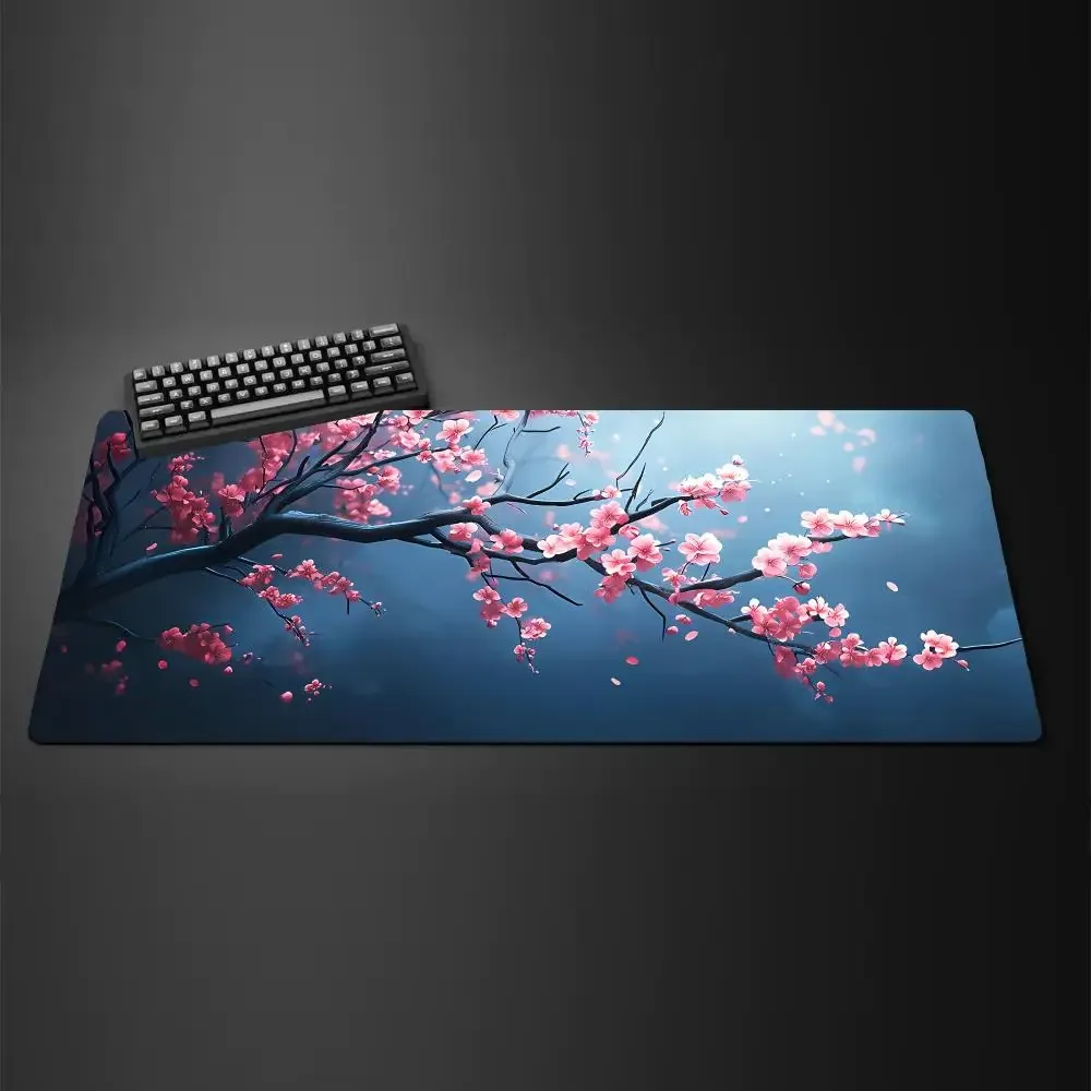 Grand tapis de souris style japonais - Fleurs de cerisier - Image 3