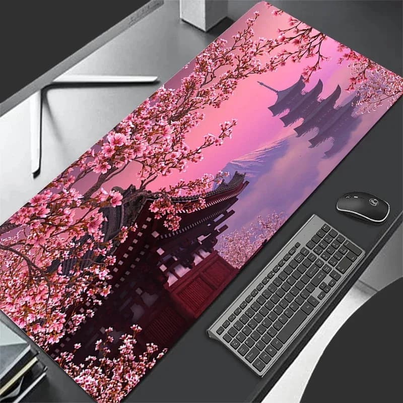 Grand tapis de souris style japonais - Fleurs de cerisier slide 7