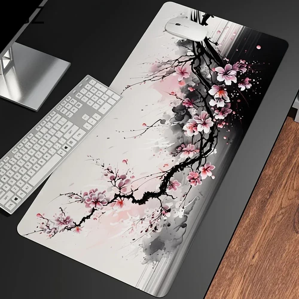 Grand tapis de souris style japonais - Fleurs de cerisier slide 9