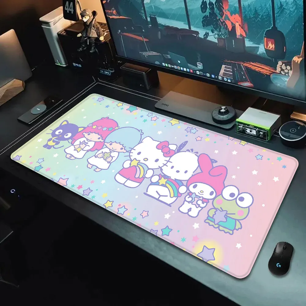 Tapis de souris Gaming Hello Kitty Rose XXL (90 x 40 cm) - Bords cousus et antidérapant slide 5
