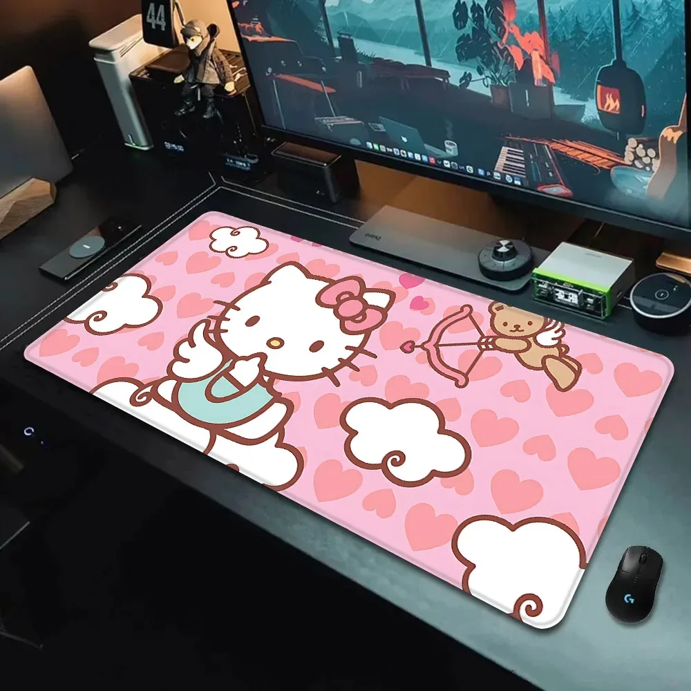 Tapis de souris Gaming Hello Kitty Rose XXL (90 x 40 cm) - Bords cousus et antidérapant slide 6