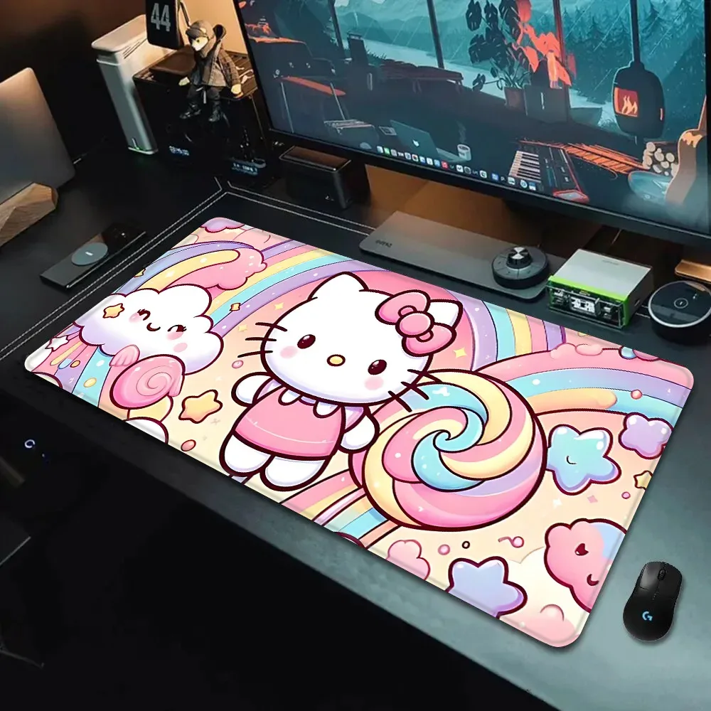 Tapis de souris Gaming Hello Kitty Rose XXL (90 x 40 cm) - Bords cousus et antidérapant slide 3