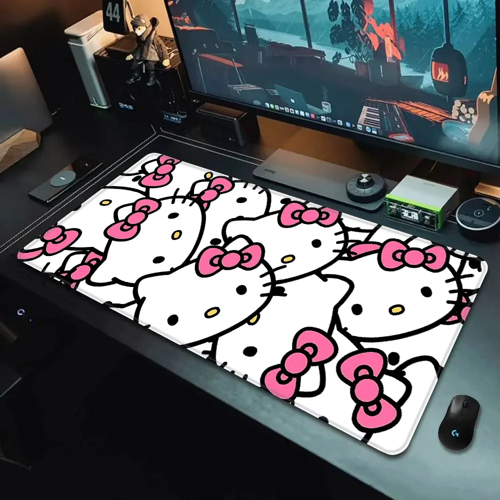 Tapis de souris Gaming Hello Kitty Rose XXL (90 x 40 cm) - Bords cousus et antidérapant slide 4