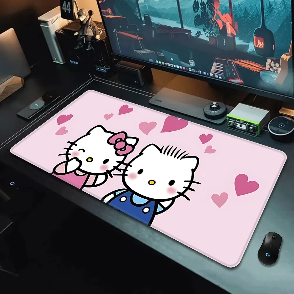 Tapis de souris Gaming Hello Kitty Rose XXL (90 x 40 cm) - Bords cousus et antidérapant slide 10