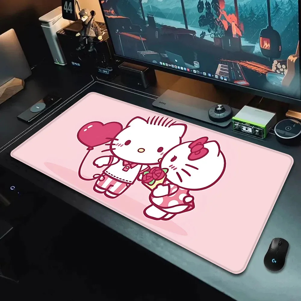 Tapis de souris Gaming Hello Kitty Rose XXL (90 x 40 cm) - Bords cousus et antidérapant slide 7