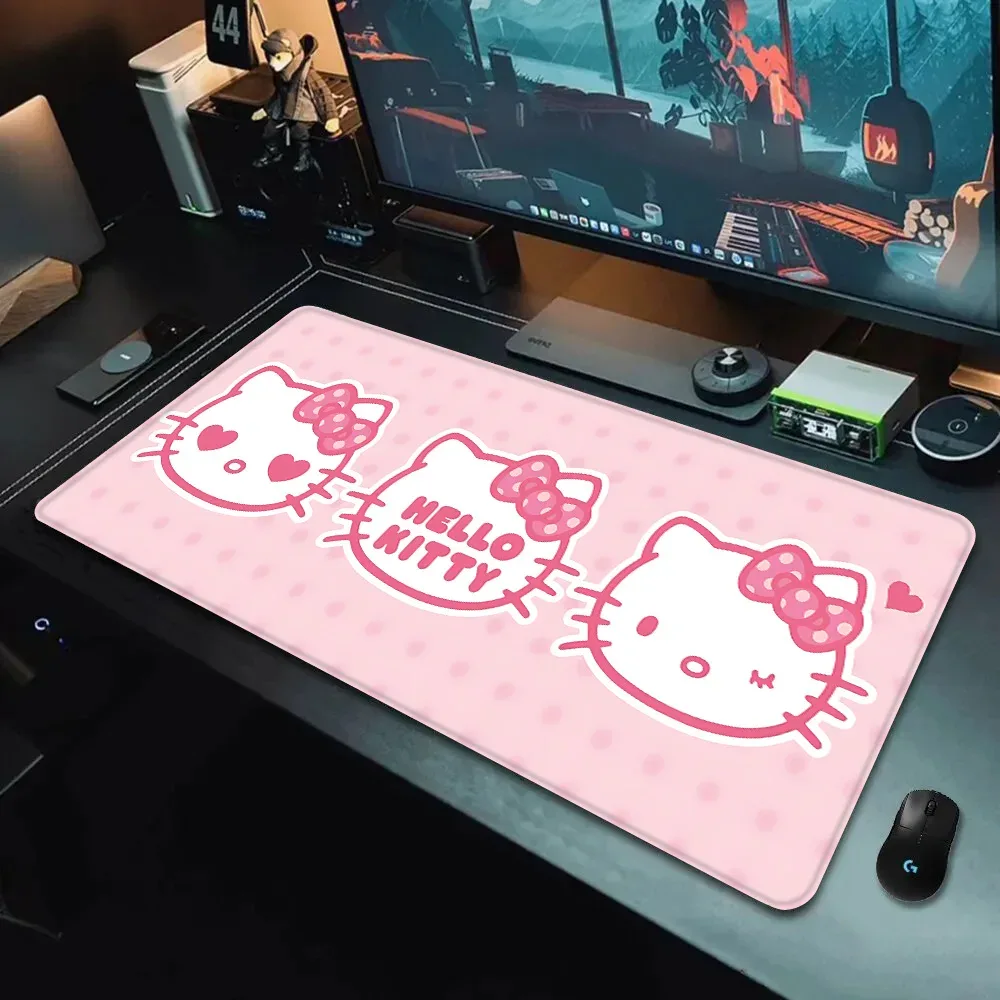 Tapis de souris Gaming Hello Kitty Rose XXL (90 x 40 cm) - Bords cousus et antidérapant slide 8