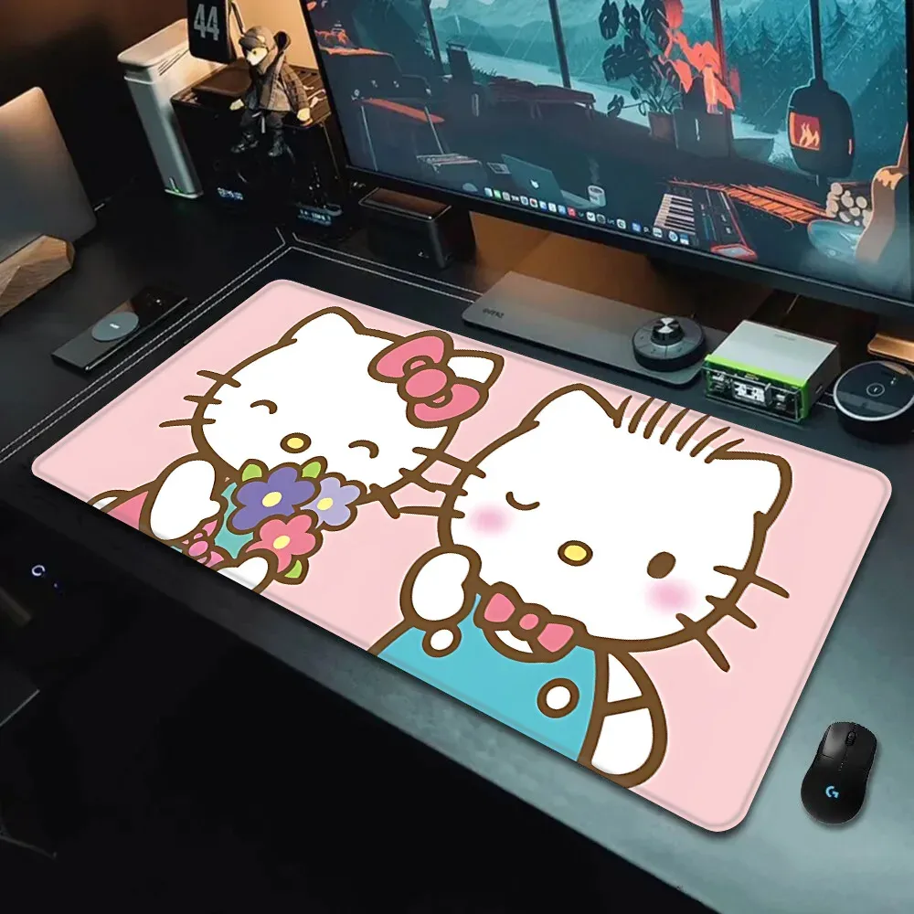 Tapis de souris Gaming Hello Kitty Rose XXL (90 x 40 cm) - Bords cousus et antidérapant slide 11