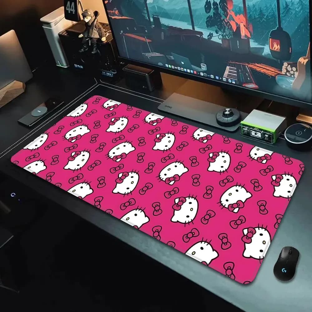 Tapis de souris Gaming Hello Kitty Rose XXL (90 x 40 cm) - Bords cousus et antidérapant slide 15