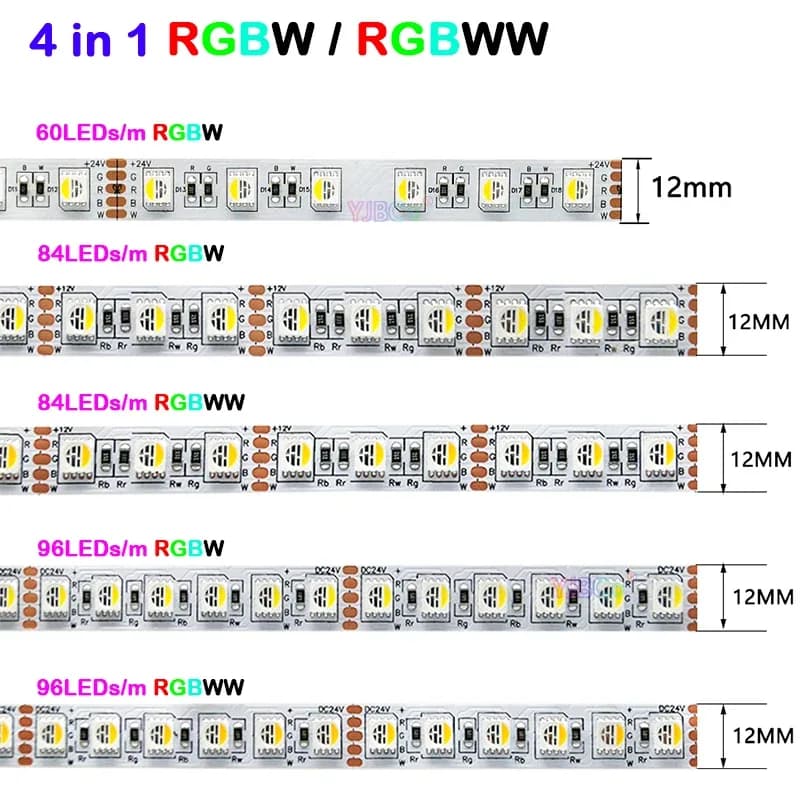 Ruban LED Flexible 5m RGBW / RGBWW - SMD 5050 - Haute Luminosité - Image 1