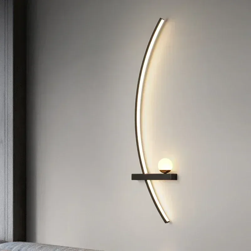 Applique murale LED design nordique à rayures - Image 6