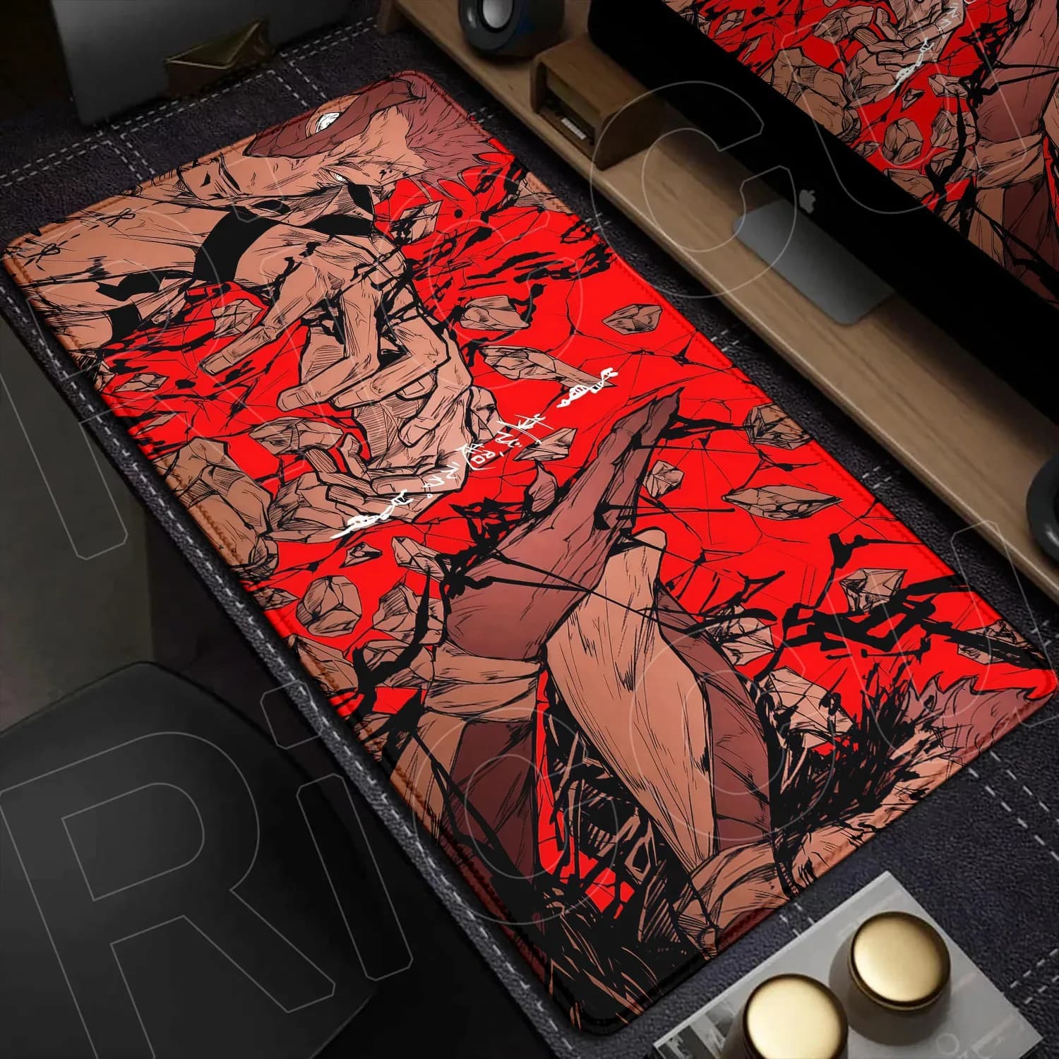 Tapis de souris XXL Jujutsu Kaisen - Gojo Satoru - 60x30 cm - Noir slide 23