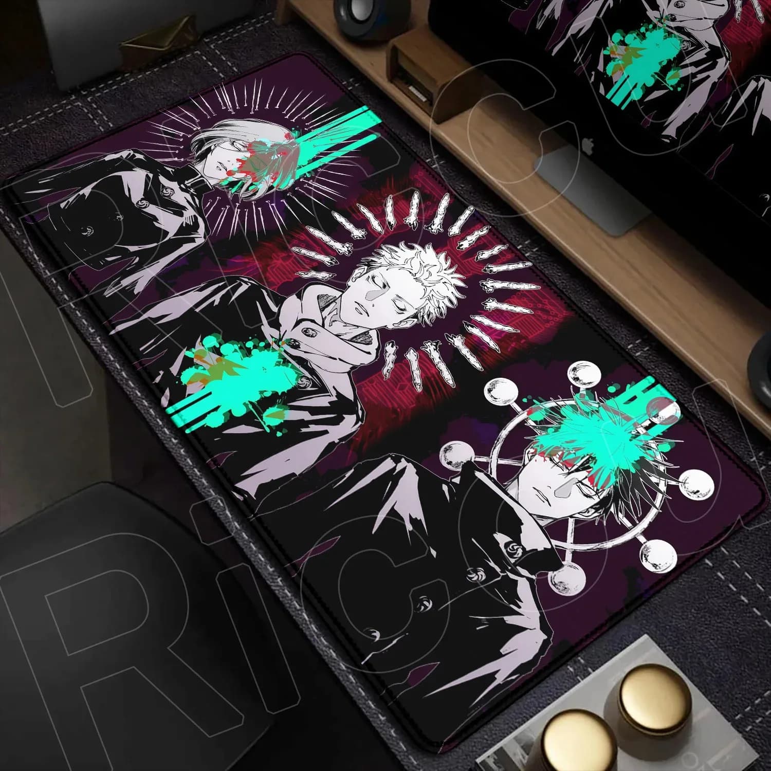 Tapis de souris XXL Jujutsu Kaisen - Gojo Satoru - 60x30 cm - Noir slide 25