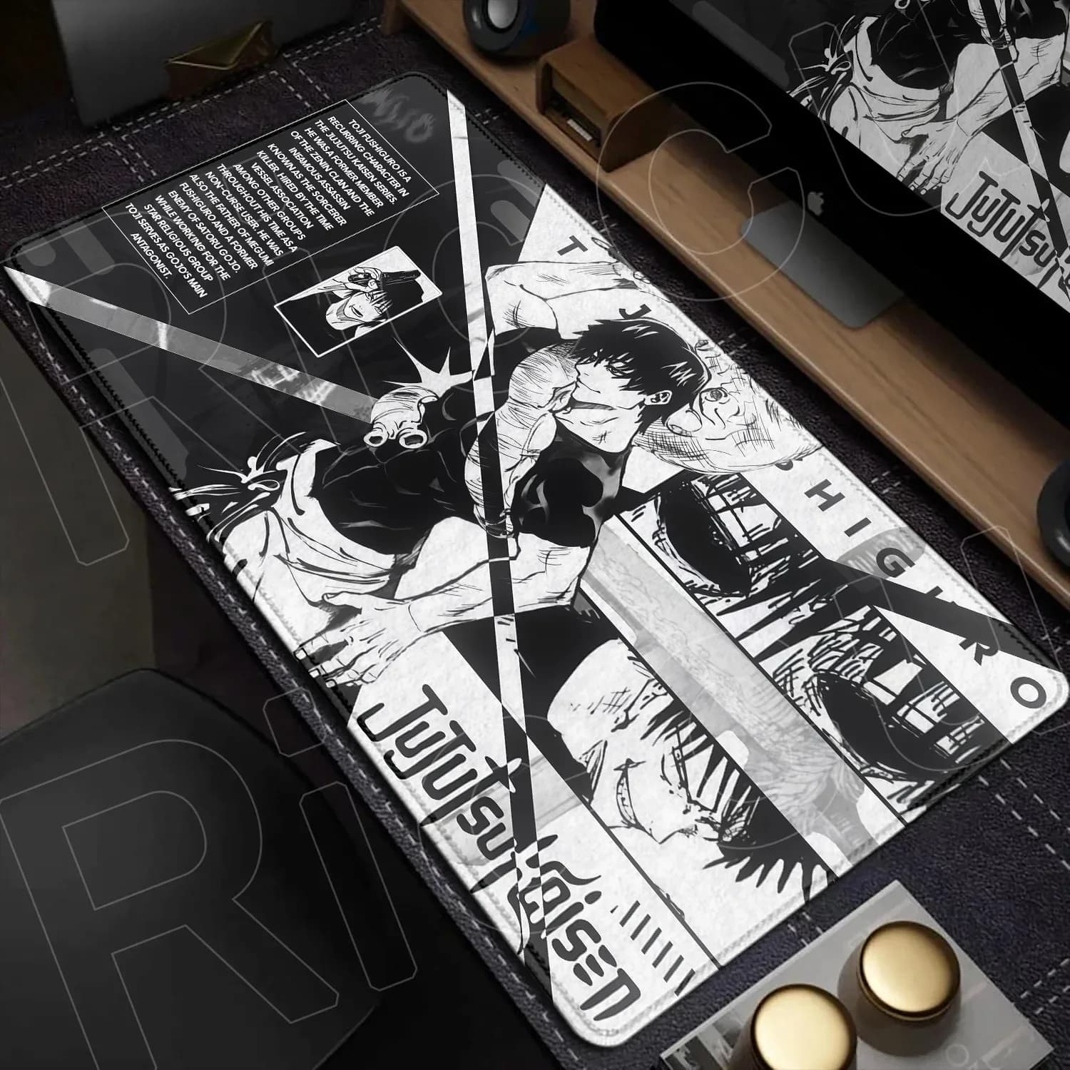 Tapis de souris XXL Jujutsu Kaisen - Gojo Satoru - 60x30 cm - Noir slide 20