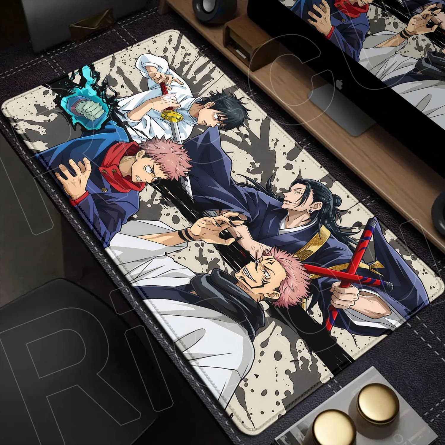 Tapis de souris XXL Jujutsu Kaisen - Gojo Satoru - 60x30 cm - Noir slide 17