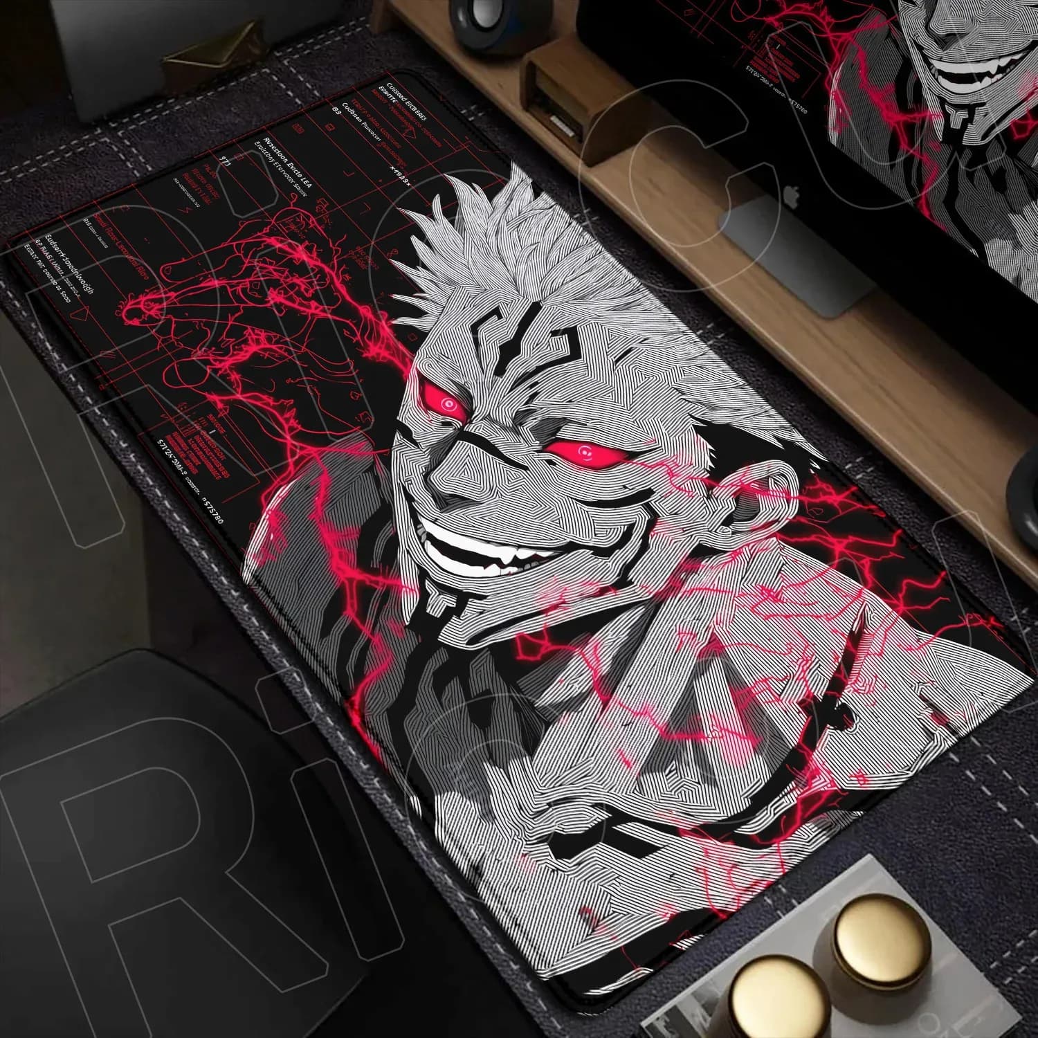 Tapis de souris XXL Jujutsu Kaisen - Gojo Satoru - 60x30 cm - Noir slide 12