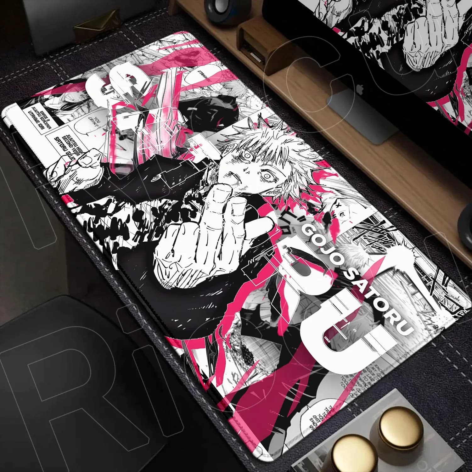 Tapis de souris XXL Jujutsu Kaisen - Gojo Satoru - 60x30 cm - Noir slide 14