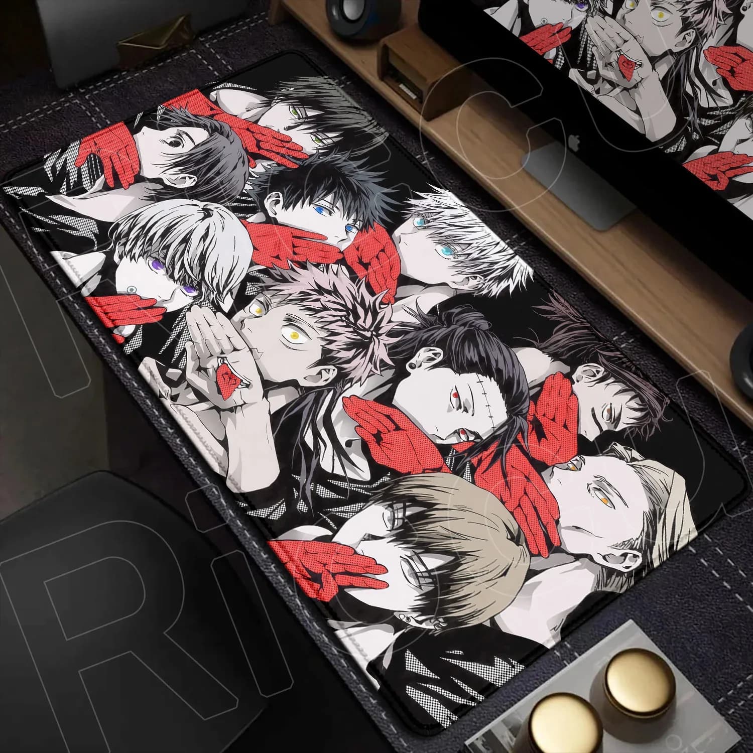 Tapis de souris XXL Jujutsu Kaisen - Gojo Satoru - 60x30 cm - Noir slide 15