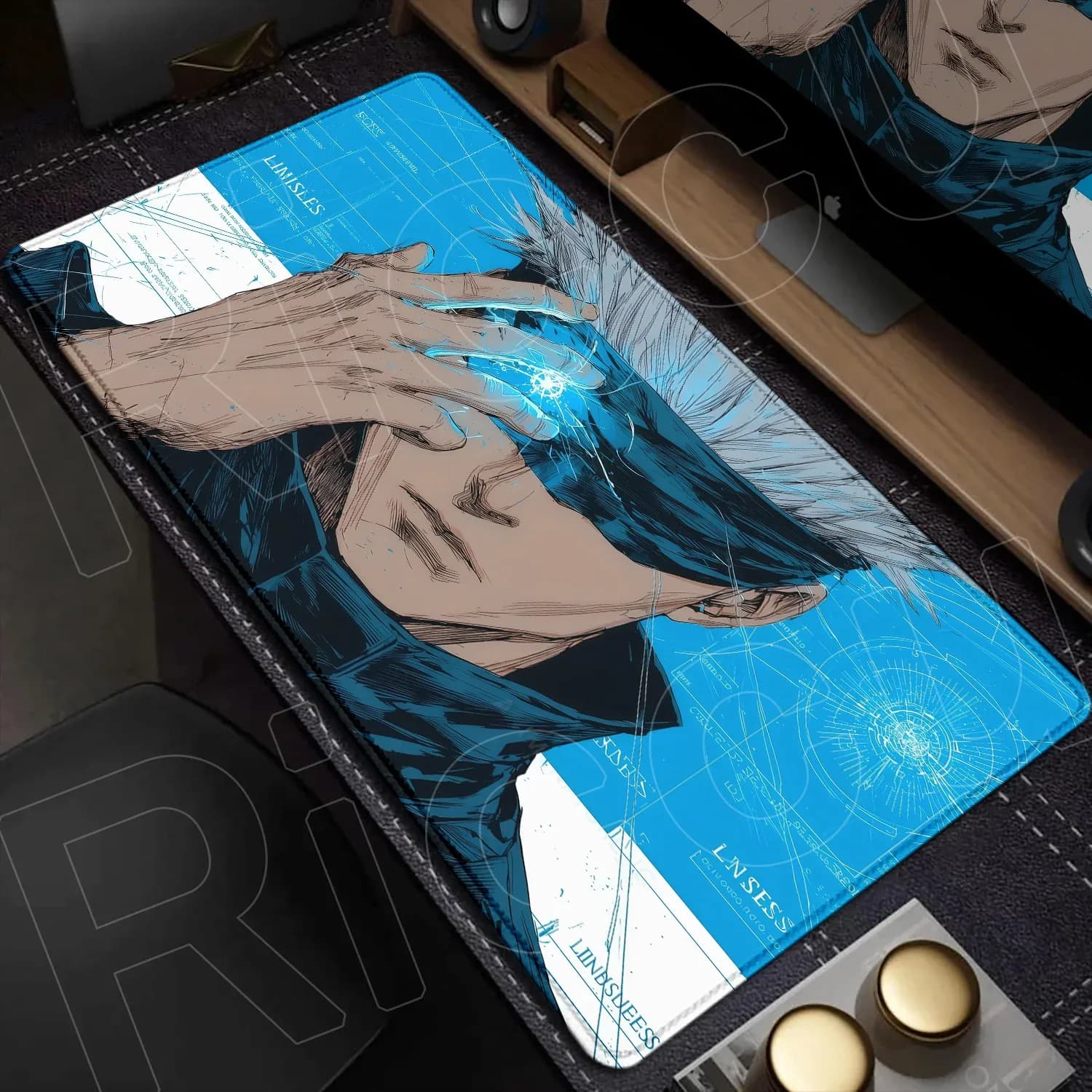 Tapis de souris XXL Jujutsu Kaisen - Gojo Satoru - 60x30 cm - Noir slide 11