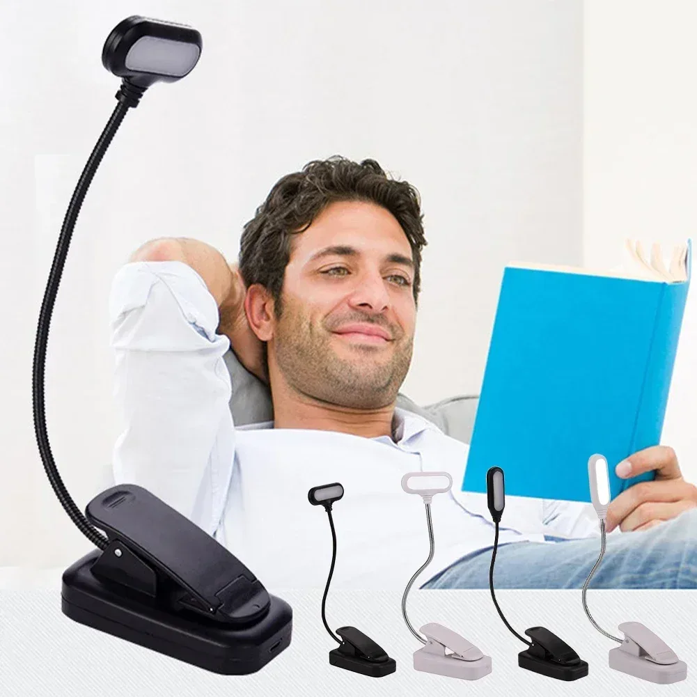 Mini lampe de lecture LED flexible à clip - Image 3