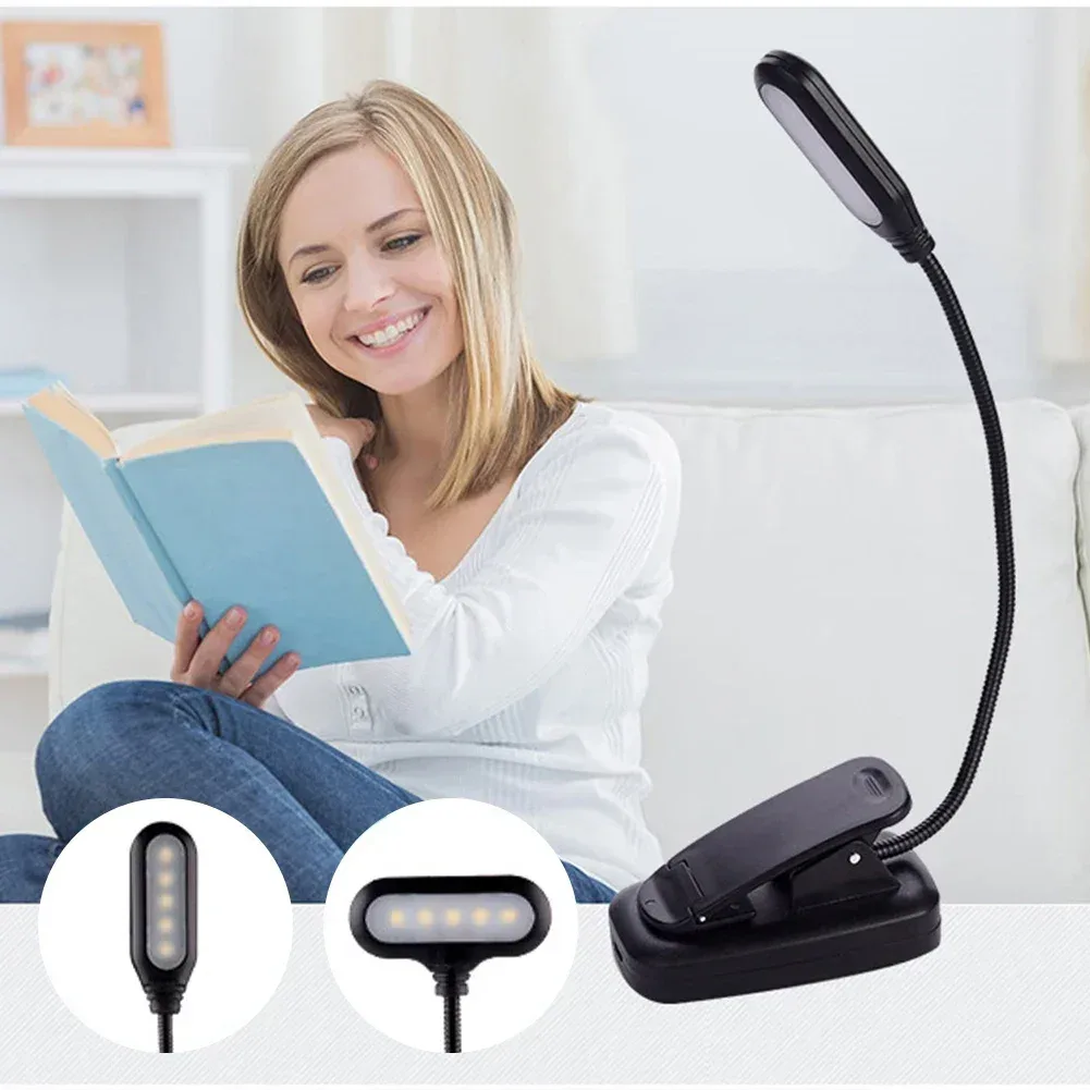 Mini lampe de lecture LED flexible à clip - Image 4