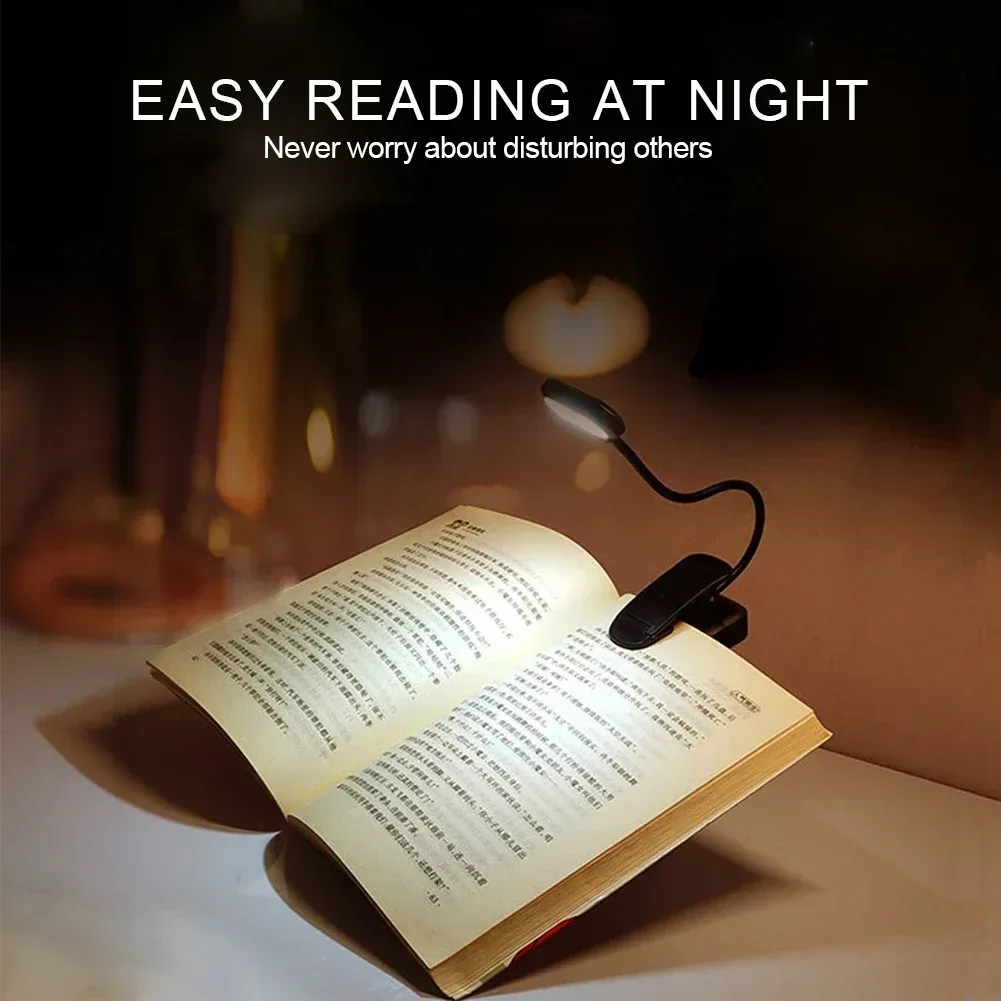 Mini lampe de lecture LED flexible à clip - Image 5