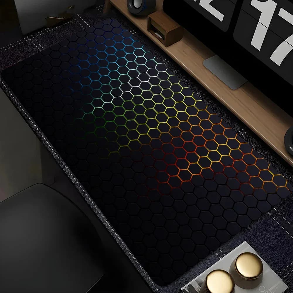 Tapis de bureau XXL design géométrique pour clavier et souris slide 22