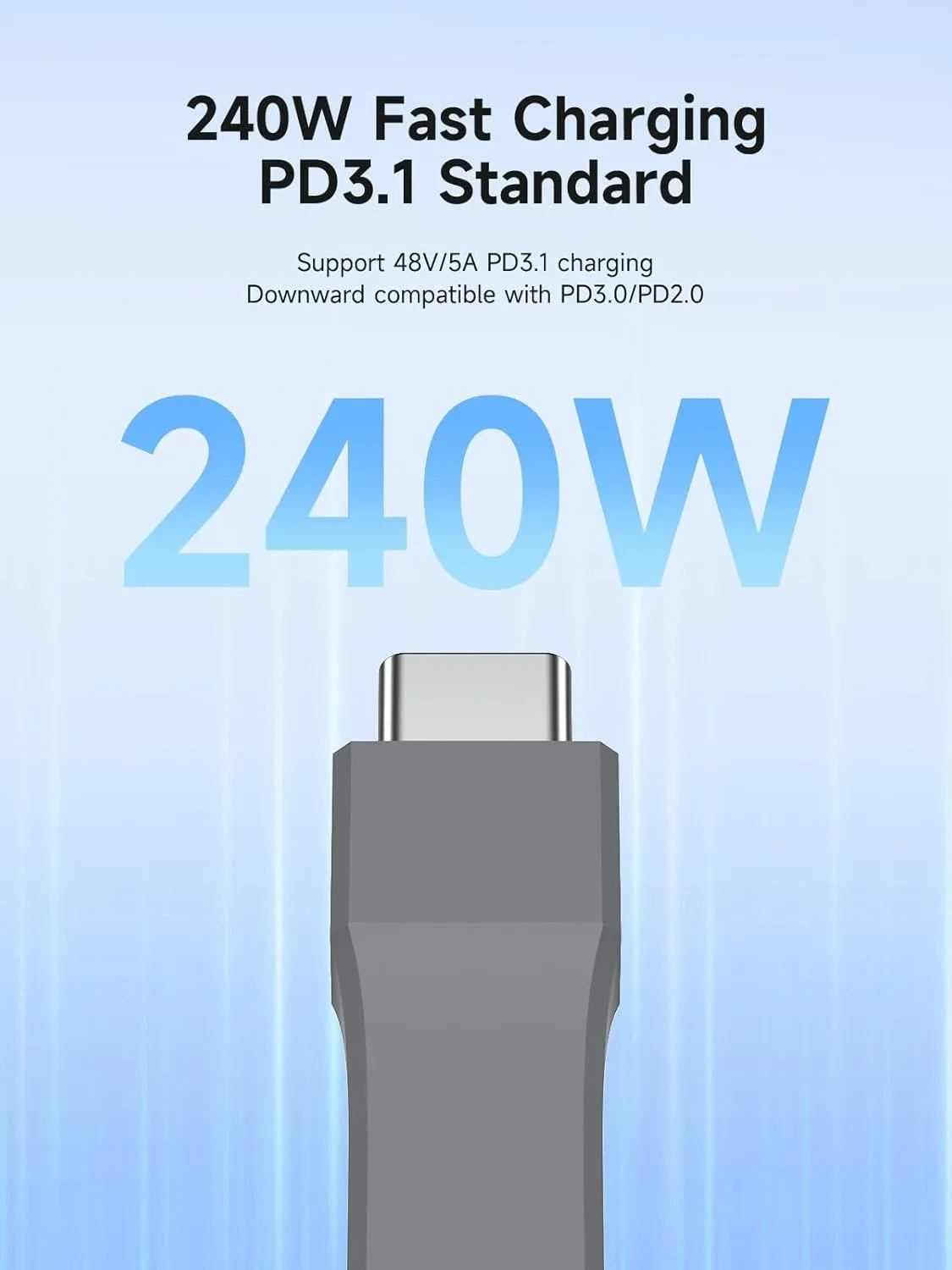 Câble USB4 Court Hagibis (Connecteur en U) - 240W, Vidéo 8K/4K 60Hz slide 2