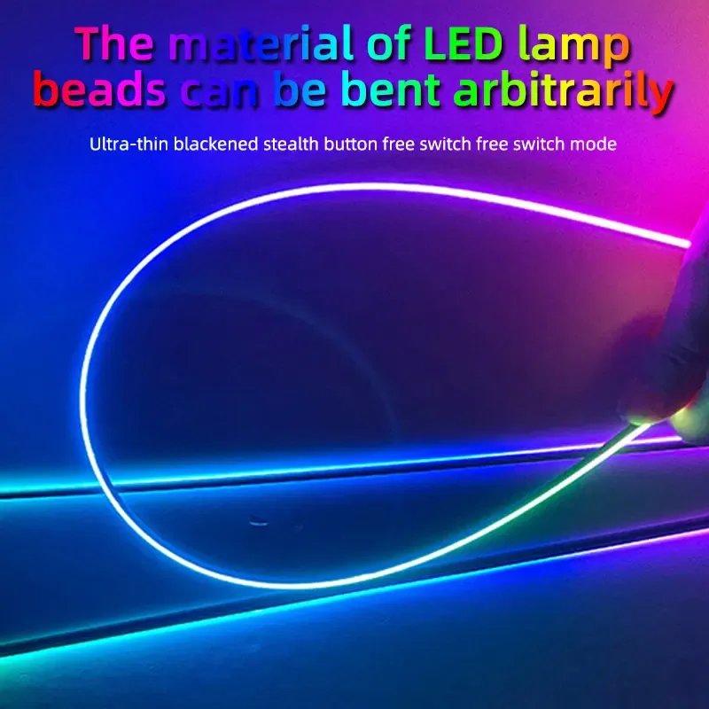 Éclairage d'ambiance LED pour toit ouvrant et panoramique (110 cm) - 256 couleurs avec contrôle par application - Image 4