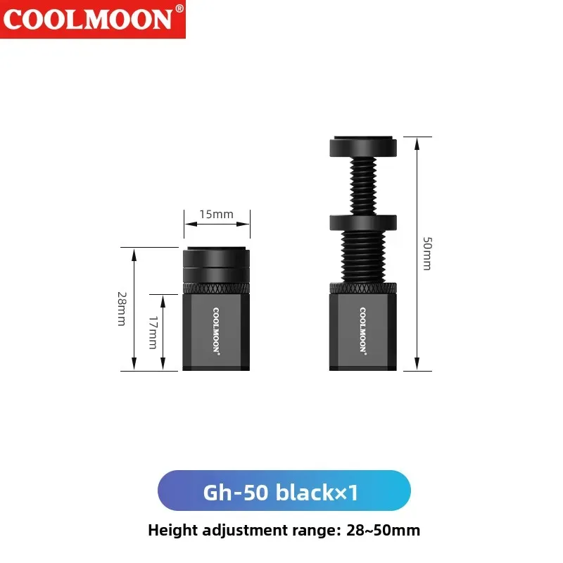 Coolmoon - Support de carte graphique (GPU) réglable en aluminium avec base magnétique slide 11