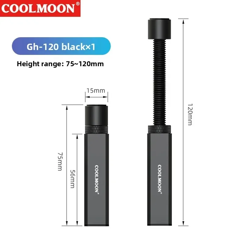 Coolmoon - Support de carte graphique (GPU) réglable en aluminium avec base magnétique slide 10