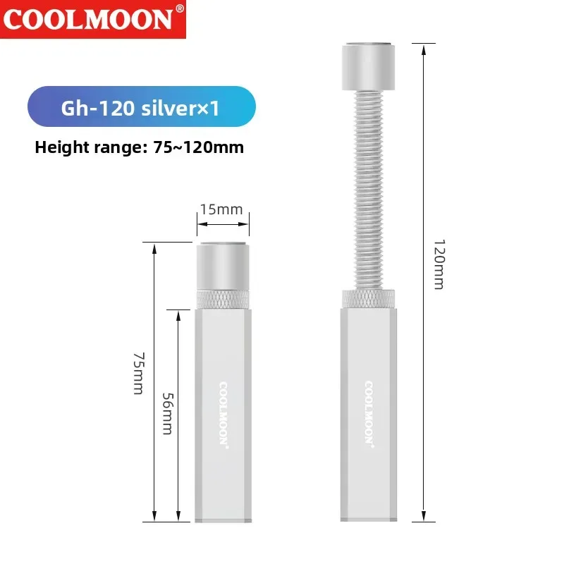 Coolmoon - Support de carte graphique (GPU) réglable en aluminium avec base magnétique slide 6