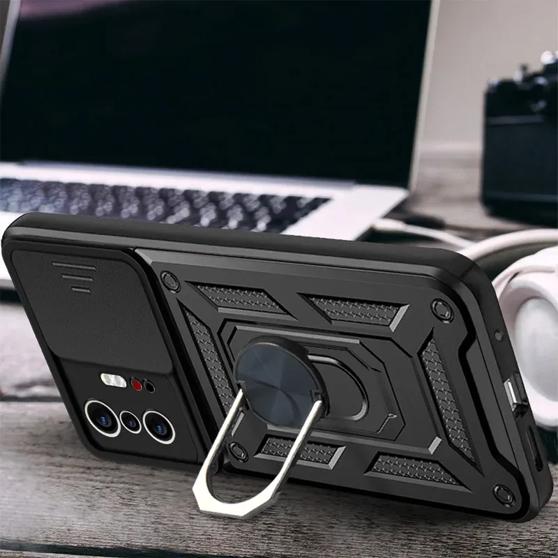 Coque Antichoc avec Cache-Caméra Coulissant et Support Magnétique pour Xiaomi Mi 11T / 11T Pro / 11 Lite / 12 Lite slide 2