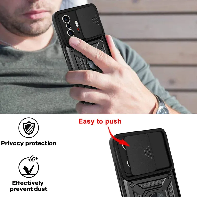Coque Antichoc avec Cache-Caméra Coulissant et Support Magnétique pour Xiaomi Mi 11T / 11T Pro / 11 Lite / 12 Lite slide 4