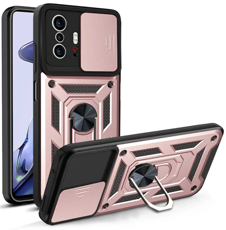 Coque Antichoc avec Cache-Caméra Coulissant et Support Magnétique pour Xiaomi Mi 11T / 11T Pro / 11 Lite / 12 Lite slide 8