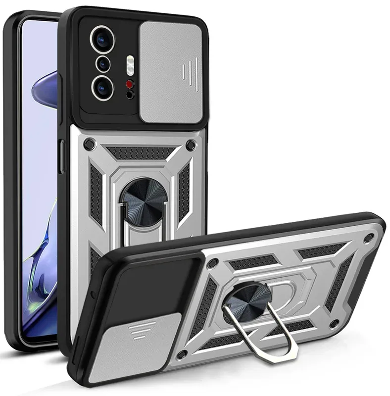 Coque Antichoc avec Cache-Caméra Coulissant et Support Magnétique pour Xiaomi Mi 11T / 11T Pro / 11 Lite / 12 Lite slide 9