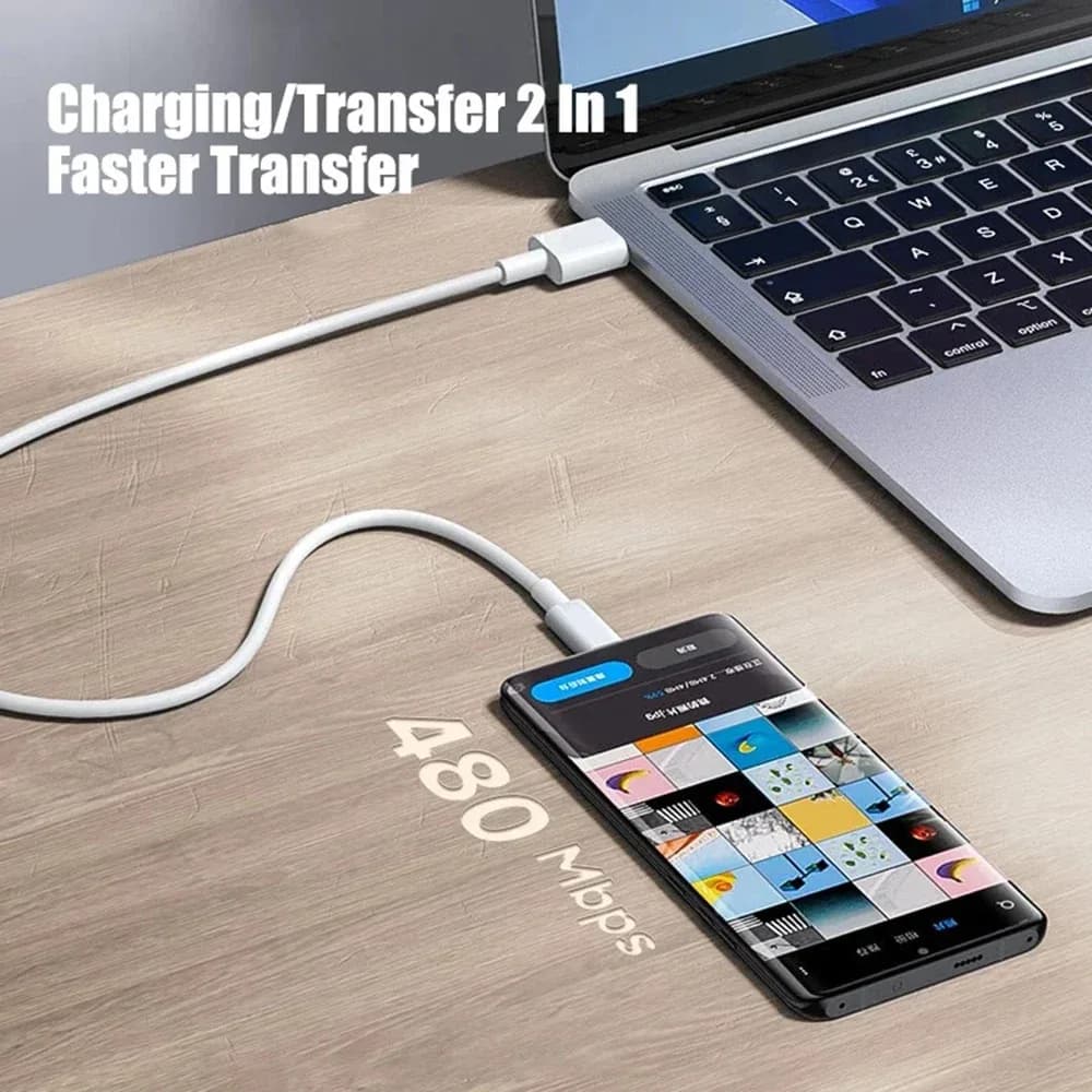 Câble USB-C vers USB-C de Charge Rapide PD 60W - 1m/2m/3m - Image 4