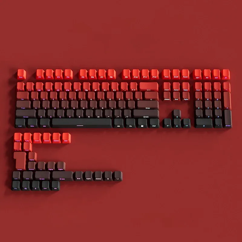 Set de Keycaps PBT Double Shot pour Clavier Mécanique - Profil OEM - Noir et Gris - Lettrage Latéral Rétroéclairé slide 15