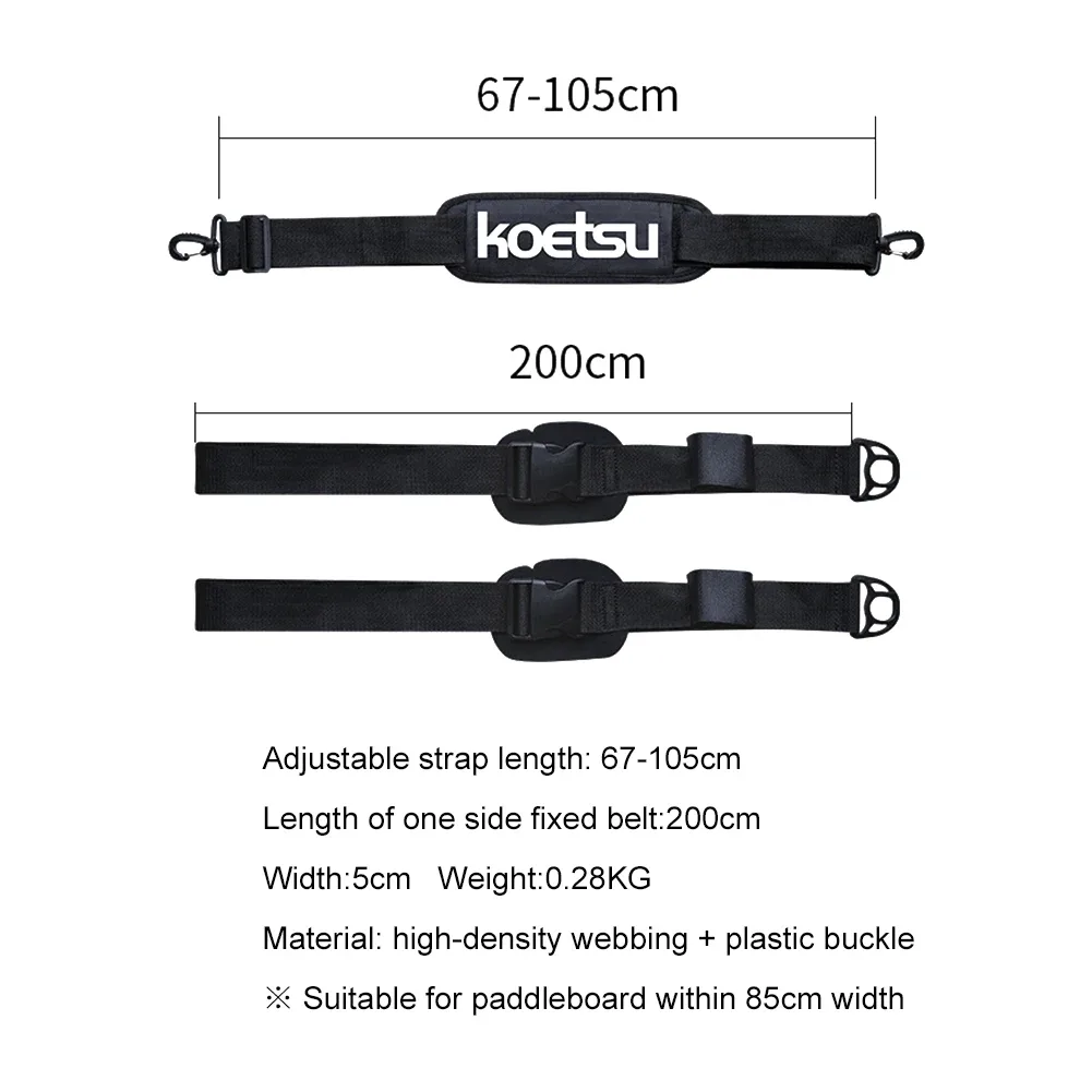 Sangle de transport réglable pour planche de surf et stand-up paddle slide 7