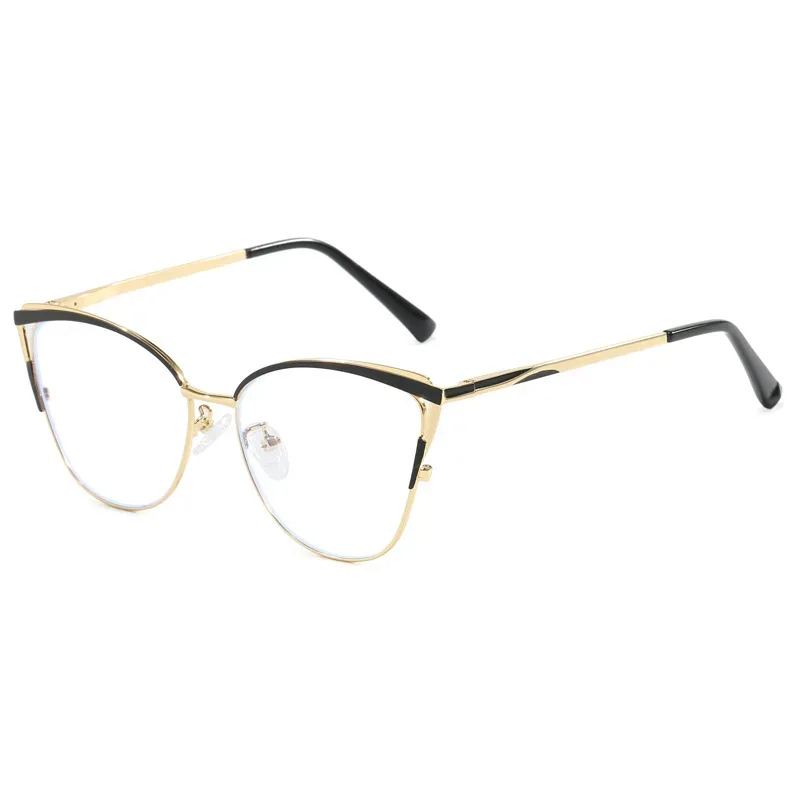 Lunettes anti-lumière bleue œil de chat en métal pour femme slide 6