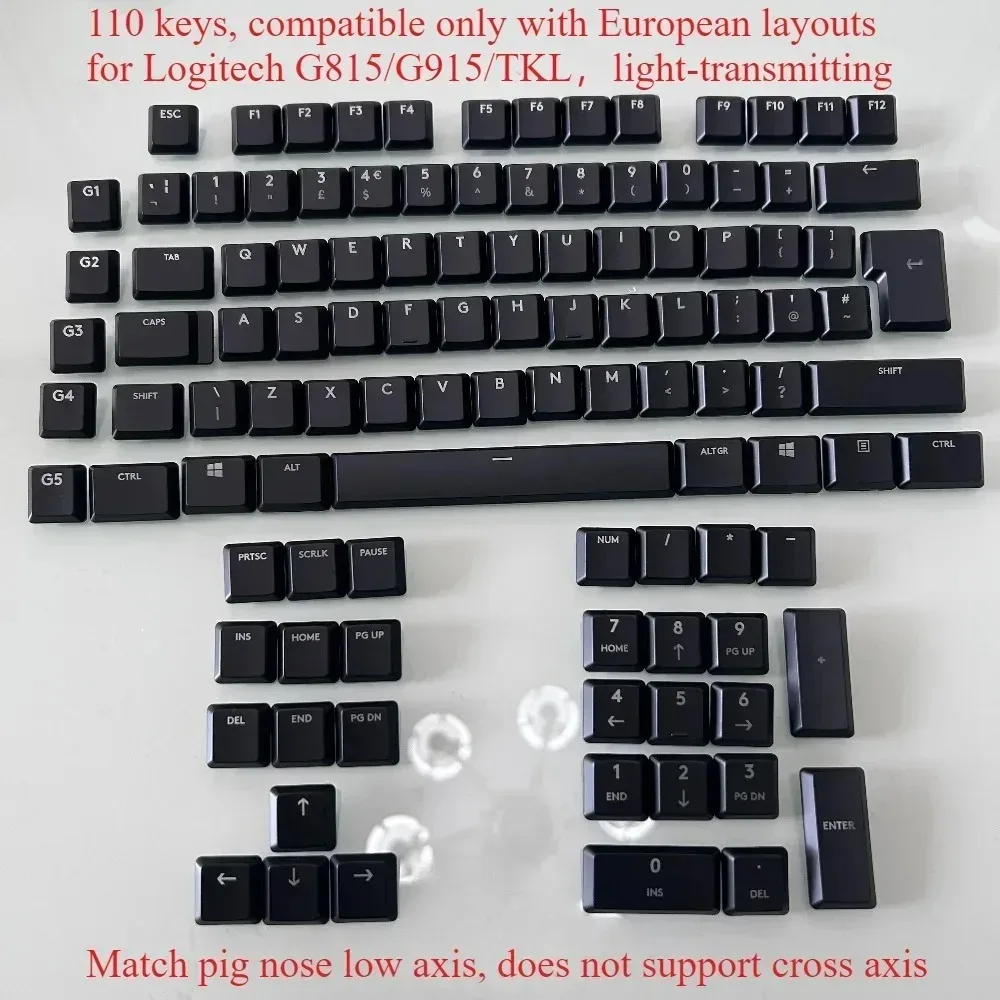 Touches de rechange en ABS transparent pour Logitech G815, G913, G915 et TKL (Dispositions US, UK, DE ISO) slide 21