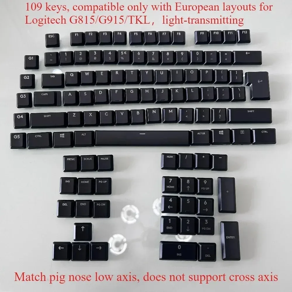 Touches de rechange en ABS transparent pour Logitech G815, G913, G915 et TKL (Dispositions US, UK, DE ISO) slide 18