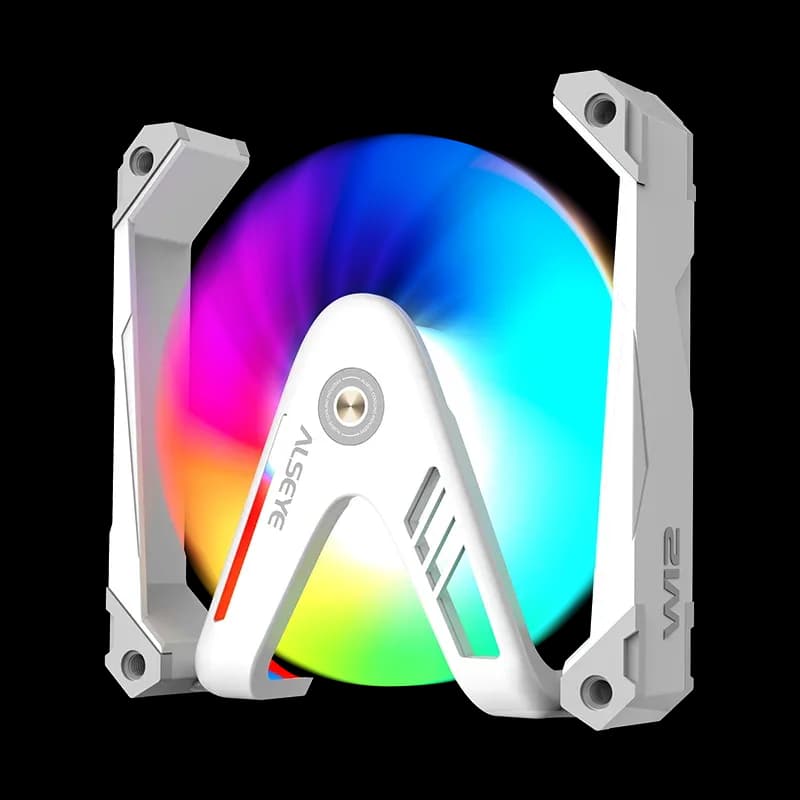 Ventilateur de boîtier ALSEYE W12-pro 120mm - Alliage d'aluminium, Double roulement à billes, PWM, ARGB - Image 2