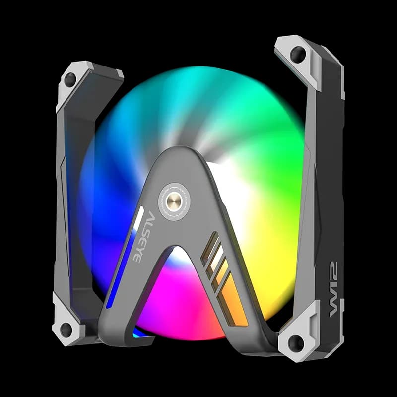 Ventilateur de boîtier ALSEYE W12-pro 120mm - Alliage d'aluminium, Double roulement à billes, PWM, ARGB - Image 3