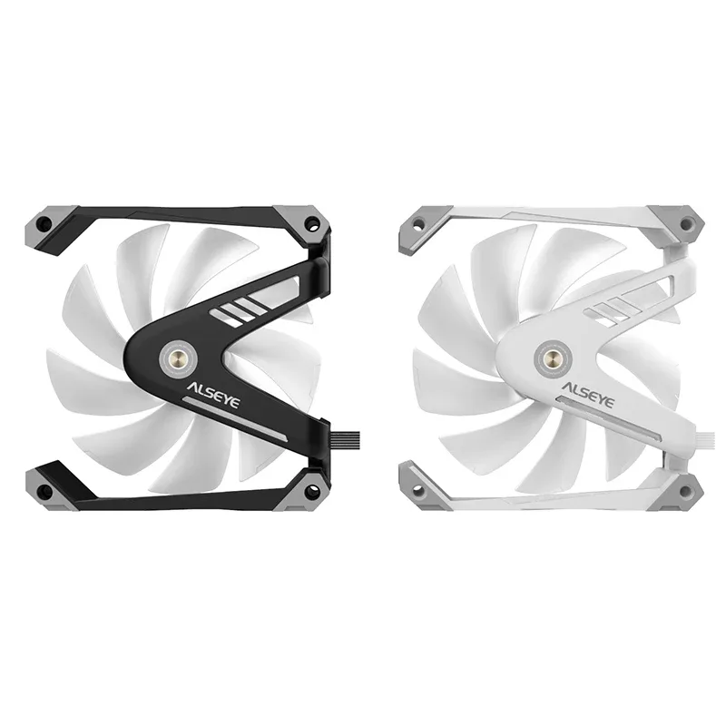 Ventilateur de boîtier ALSEYE W12-pro 120mm - Alliage d'aluminium, Double roulement à billes, PWM, ARGB - Image 4