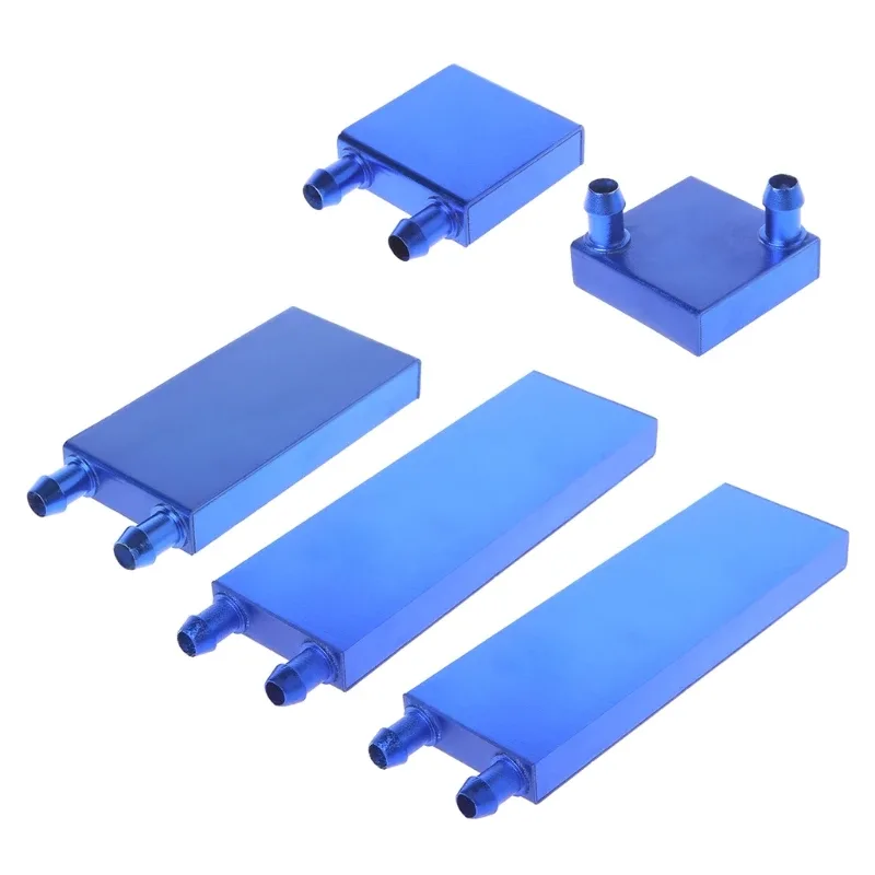 Bloc de refroidissement liquide en aluminium pour PC - Bleu - Image 1