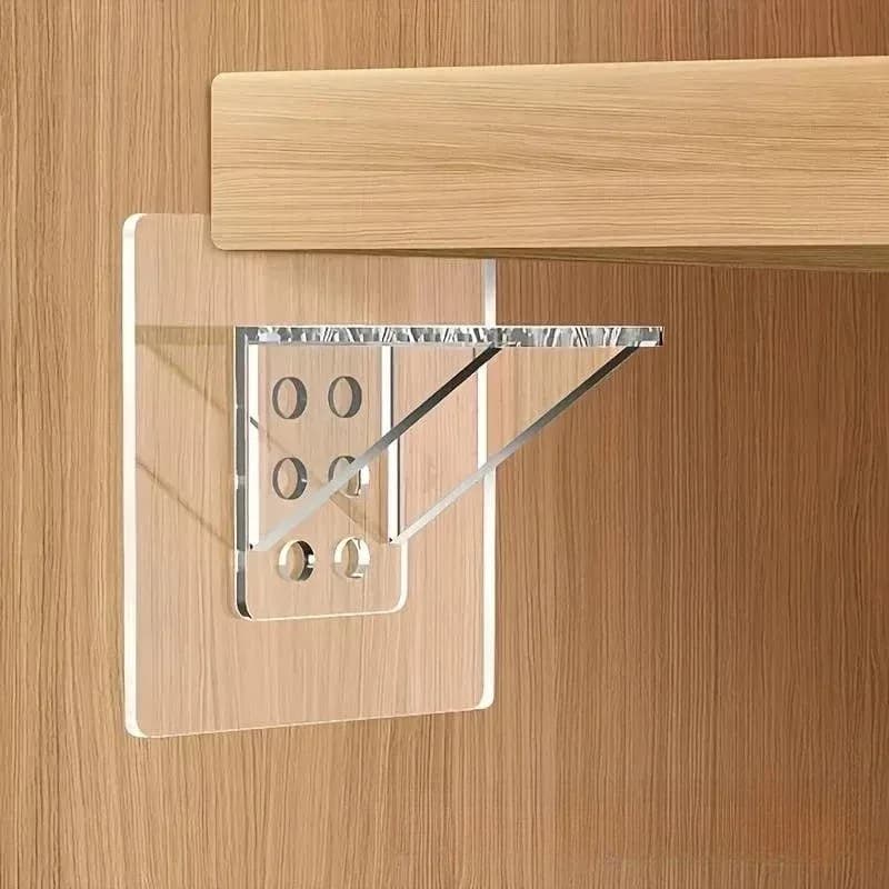 Supports d'étagère muraux adhésifs sans perçage pour armoire (Lot de 2/4/16 pièces) - Image 6